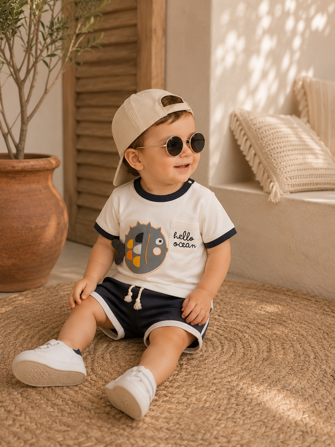 Ocean Erkek Bebek Şort Takım