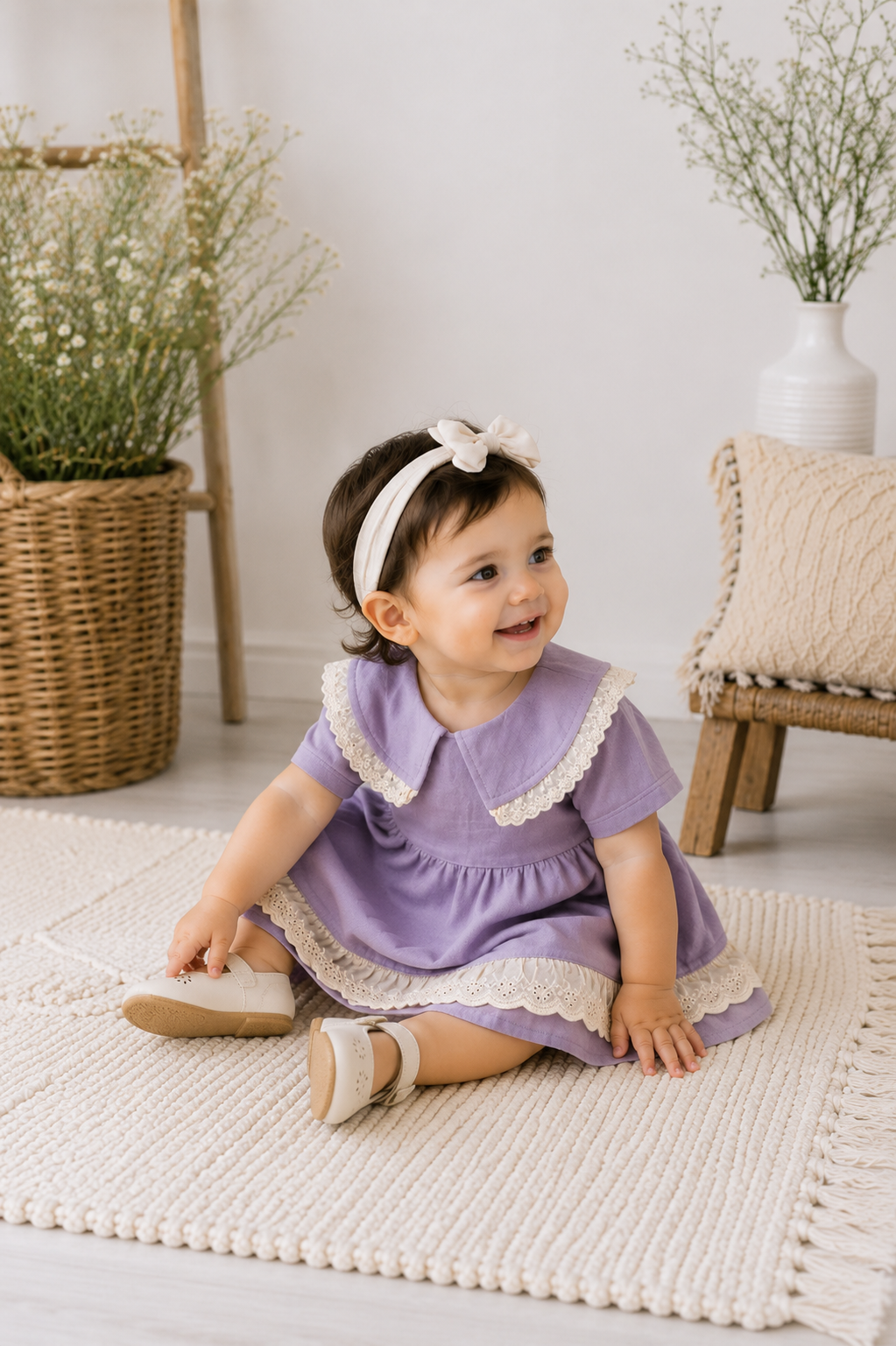 Lily Kız Bebek Müslin Elbise