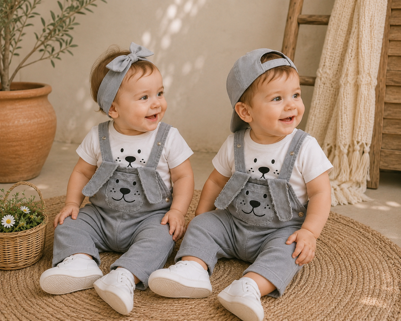 Bailey Unisex Bebek Salopet Takım