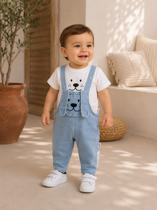 Bailey Unisex Bebek Salopet Takım
