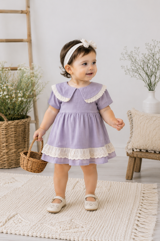 Lily Kız Bebek Müslin Elbise