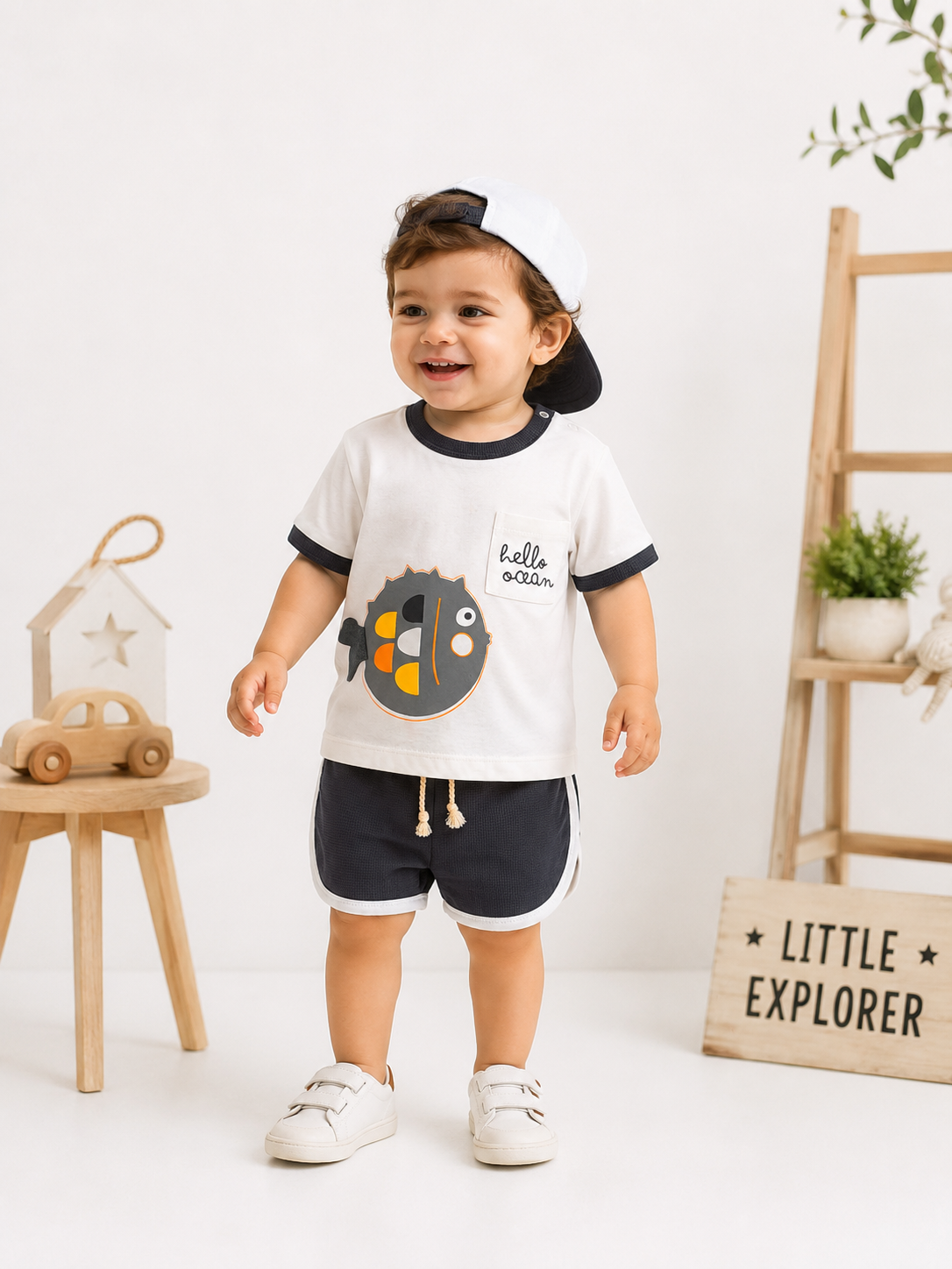 Ocean Erkek Bebek Şort Takım